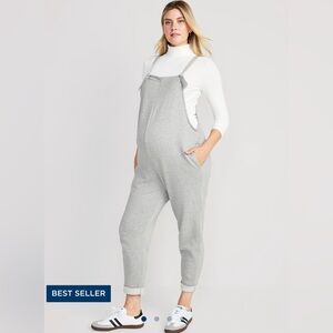 Old Navy Maternity Knotted-Strap Fleece Overalls
